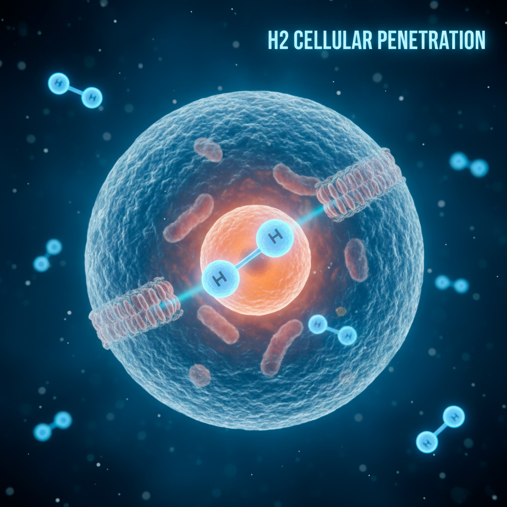 Почему водород (H₂) проникает в клетки